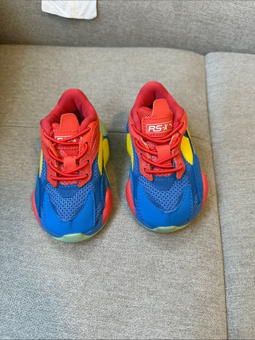 Puma Kids RS-X Colorblock Sneakers in Blue, Red & Yellow
